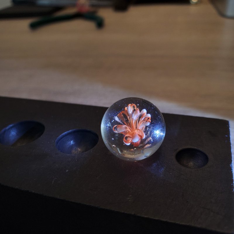 琉璃小花球制作 (花朵玻璃) - 陶艺 - 玻璃 
