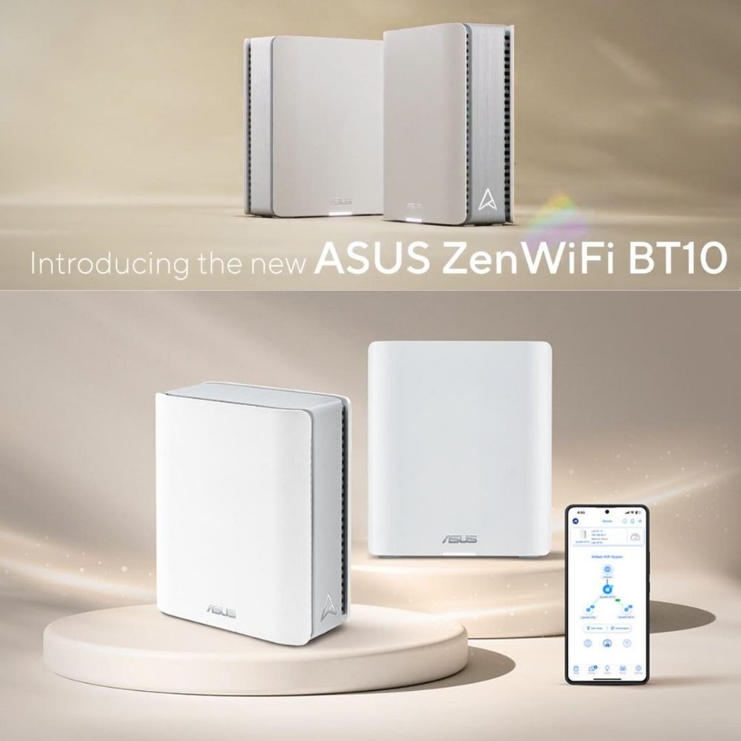 ASUS华硕WiFi 7三频BE18000 AiMesh路由器/分享器 (ZenWiFi BT10) - 其他 - 其他材质 白色