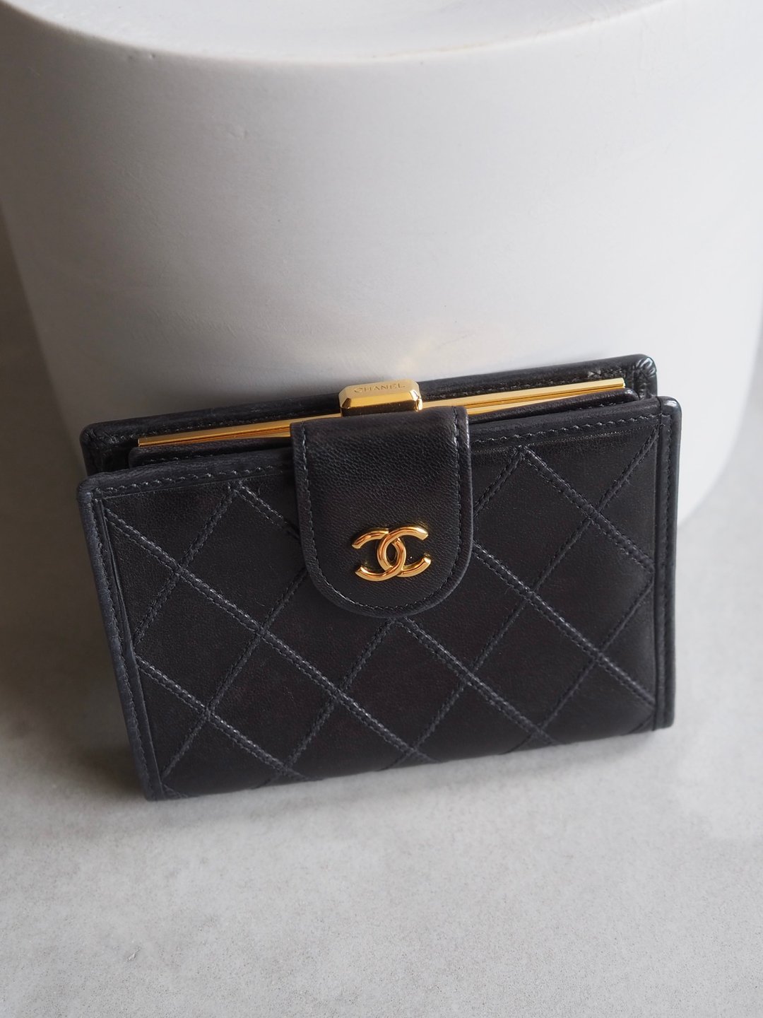 CHANEL 双色钱包 (Bicolore Wallet) 黑色皮革 古董 - 皮夹/钱包 - 真皮 黑色