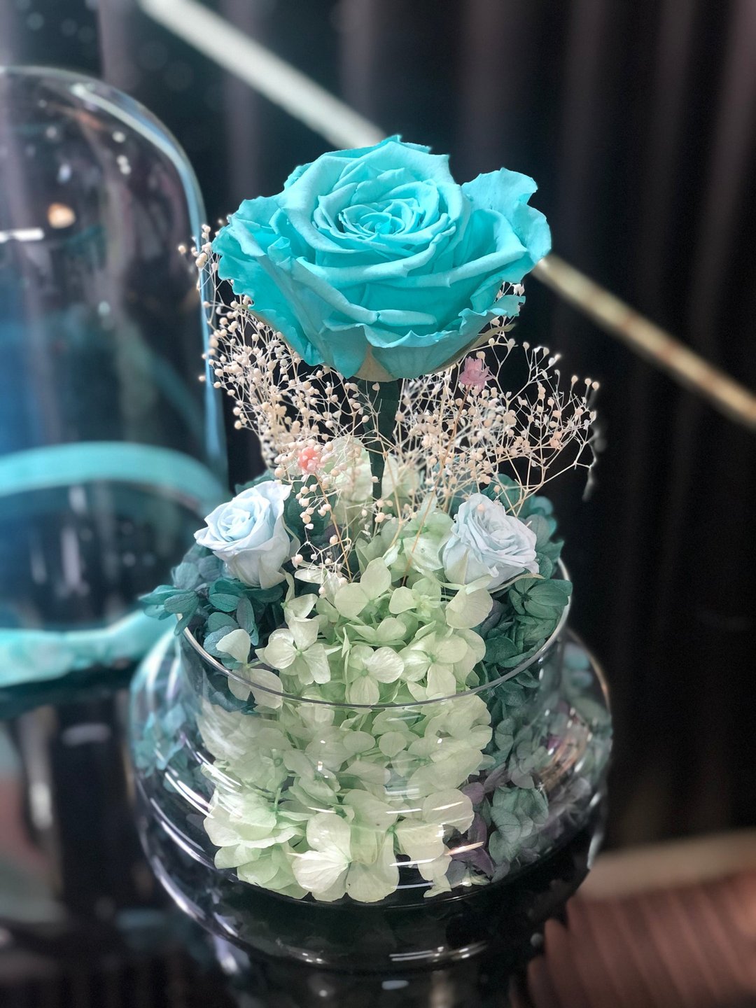(香港自取) 薄荷绿色 保鲜花礼 保鲜花瓶 永生花盆 不凋花 - 干燥花/捧花 - 其他材质 绿色
