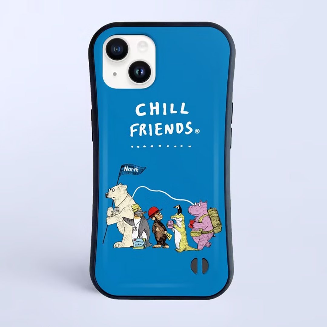 CHILL FRIENDS 北极之旅 / 防撞握把 iPhone 保护壳 - 手机壳/手机套 - 塑料 白色