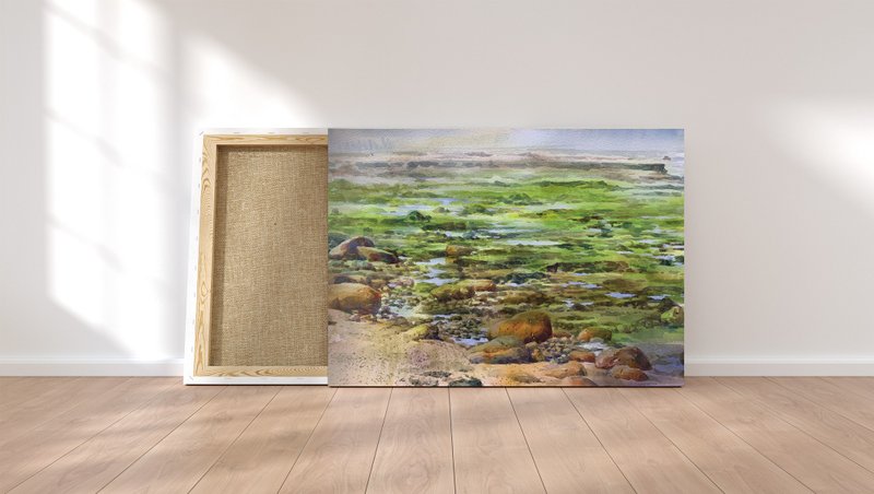 【水彩】延绵海岸 - 海报/装饰画/版画 - 纸 