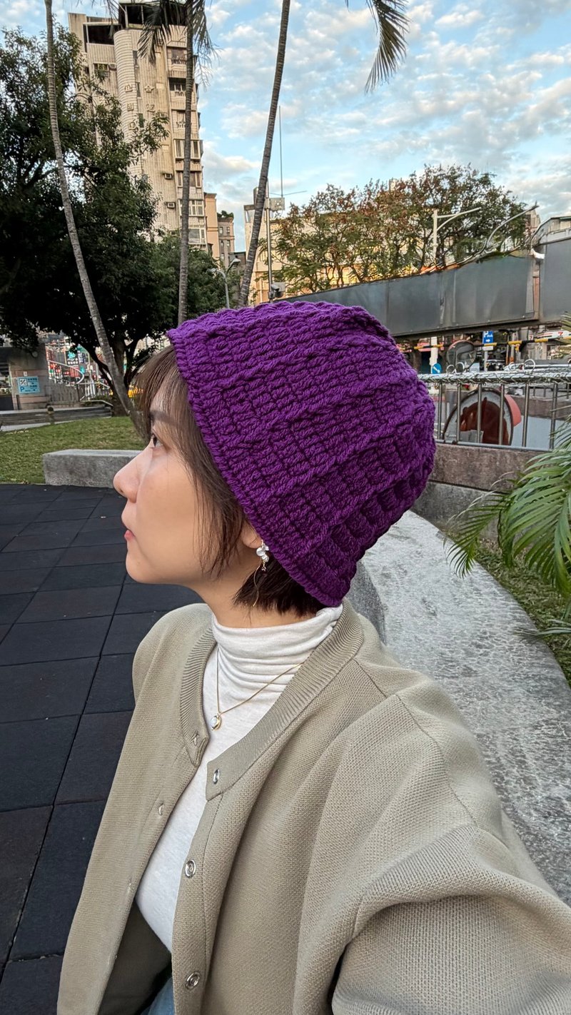紫罗兰系列渔夫帽 - 帽子 - 压克力 紫色