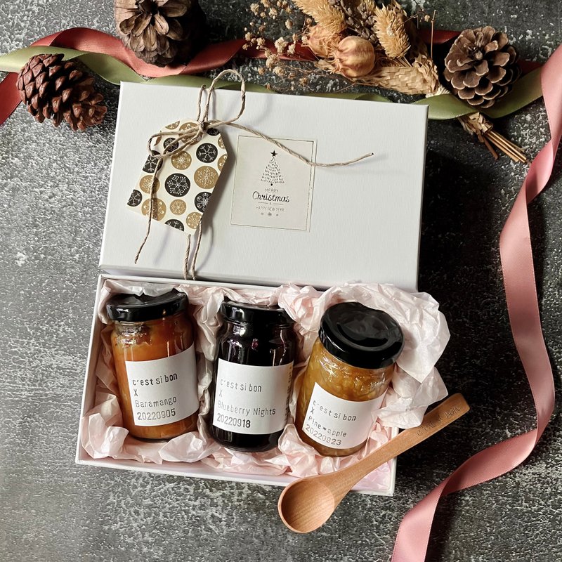 【圣诞礼盒】限量 | 金色圣诞130g三入礼盒组 交换礼物 - 果酱/抹酱 - 新鲜食材 金色