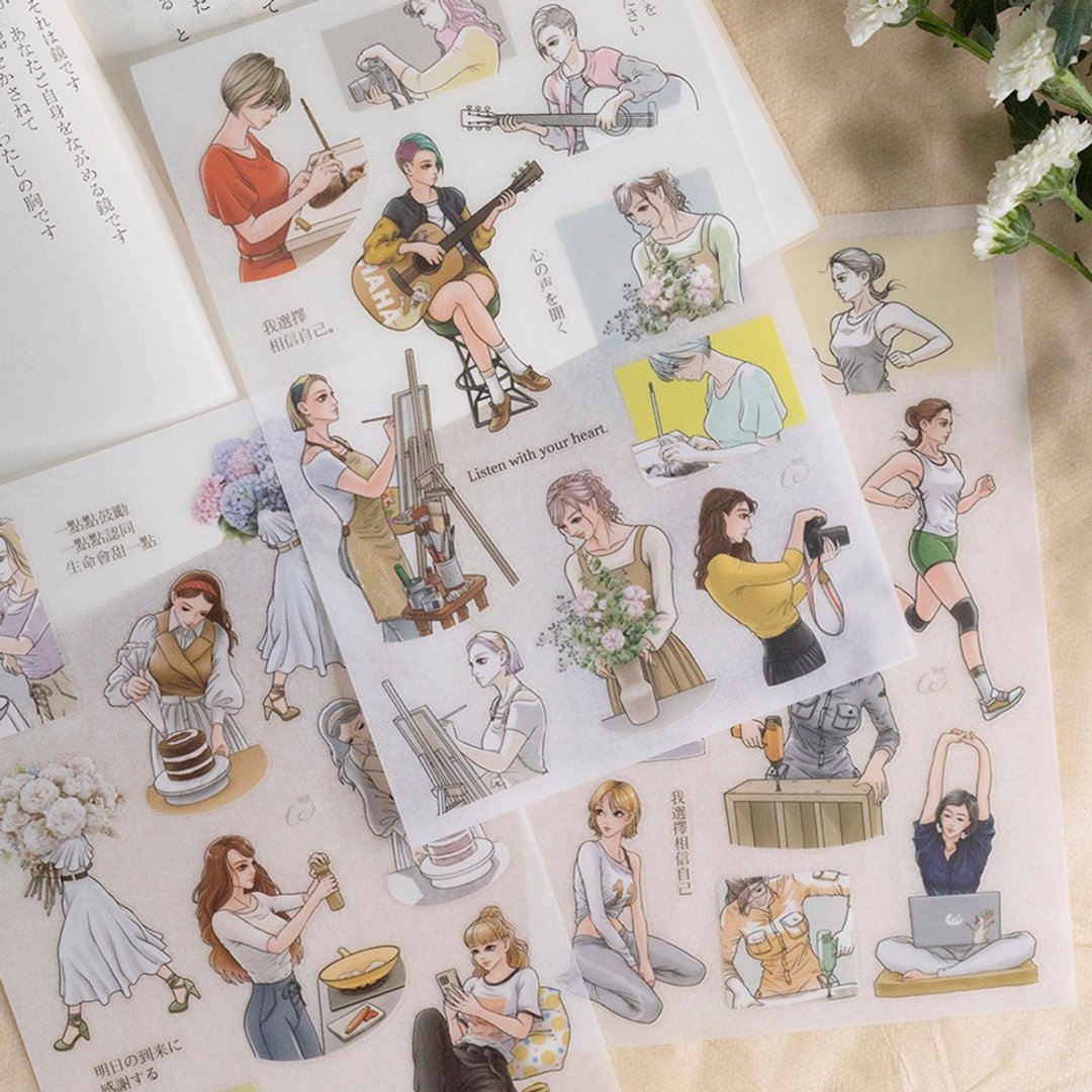 带电少女 - 转印贴纸 - 贴纸 - 塑料 