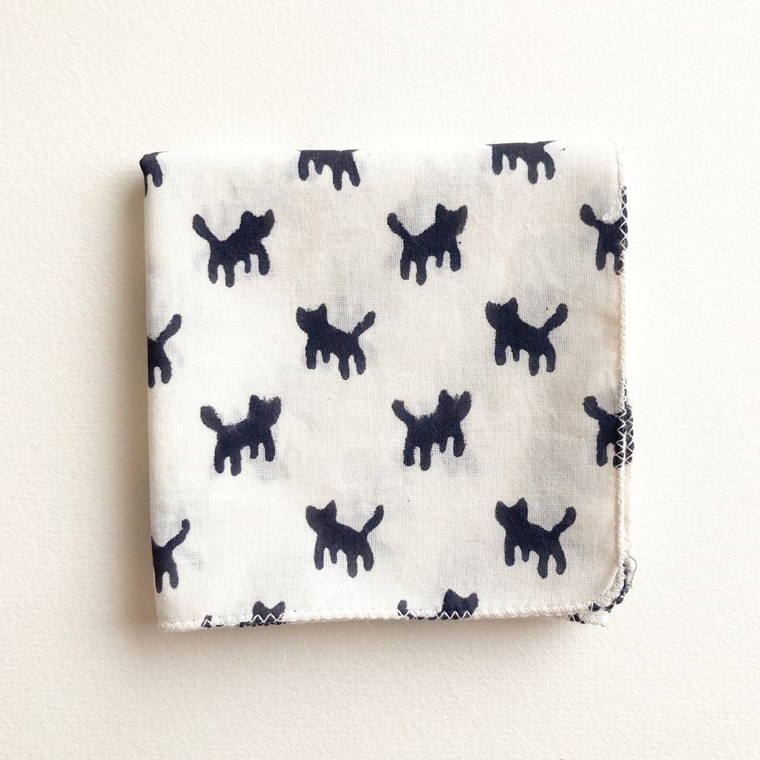 Block Print Handkerchief | Tama 01 - 其他 - 棉 黑色