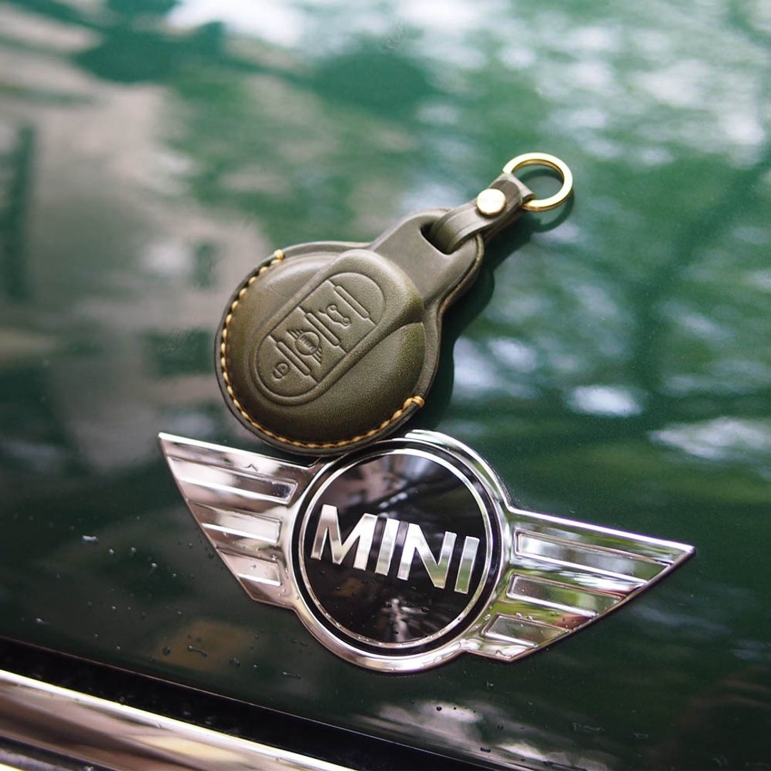 Mini Cooper 皮革汽车钥匙套 S F54 F55 F56 F57 F60 5D 日制皮革 - 钥匙链/钥匙包 - 真皮 