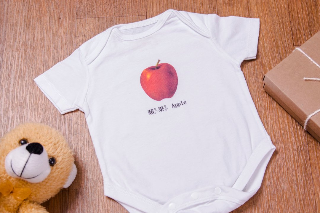 婴儿包屁衣-苹果 Apple - 包屁衣/连体衣 - 棉 白色
