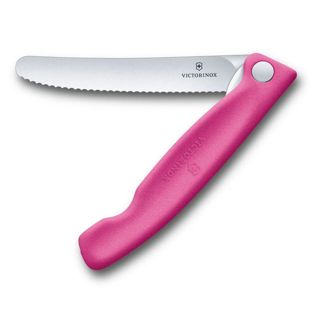VICTORINOX 瑞士维氏 折叠式番茄刀(锯齿11cm) 桃红 6.7836.F5B - 厨房用具 - 其他材质 粉红色