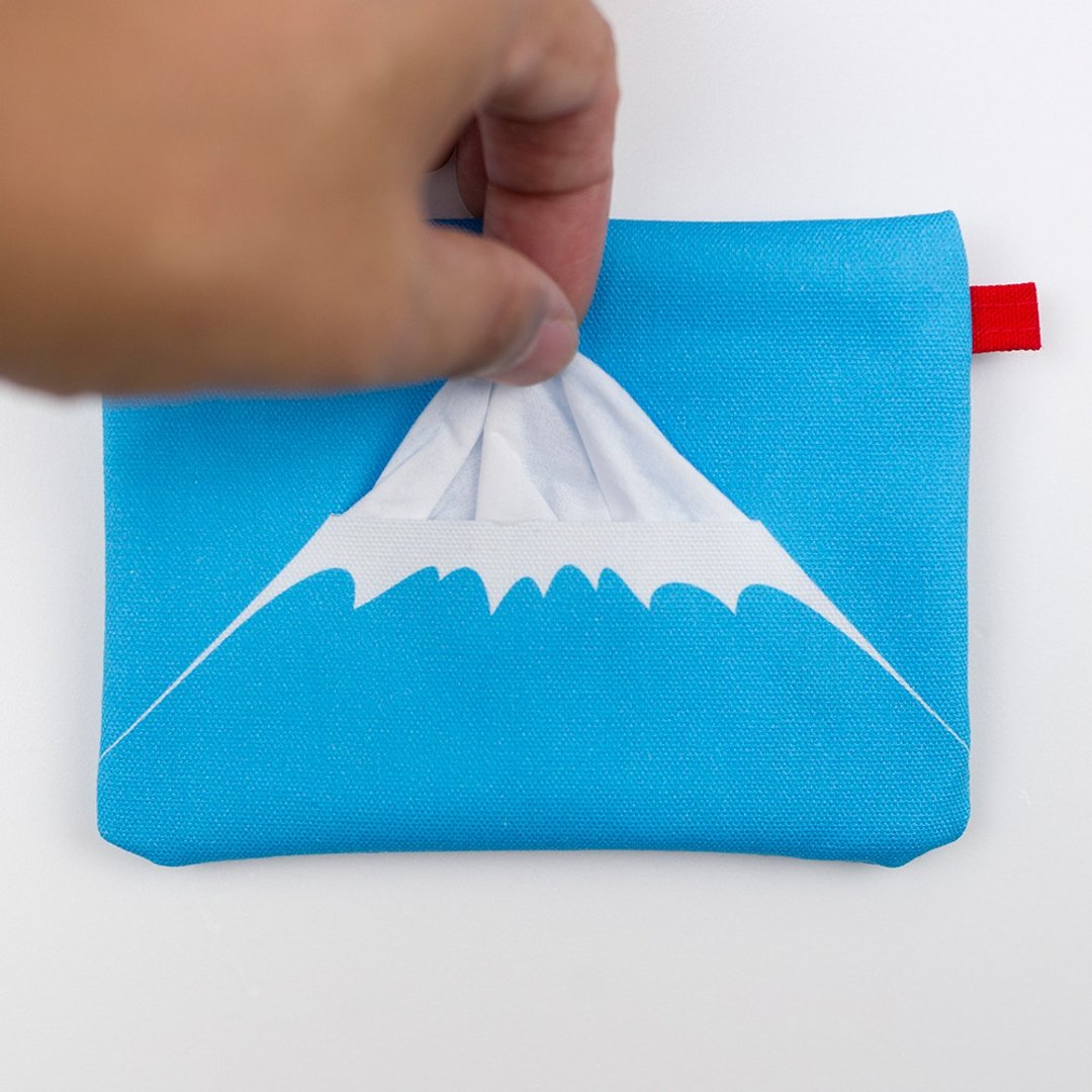 Mt. Fuji is completed when pulled out / case 3776 - 化妆包/杂物包 - 棉 蓝色