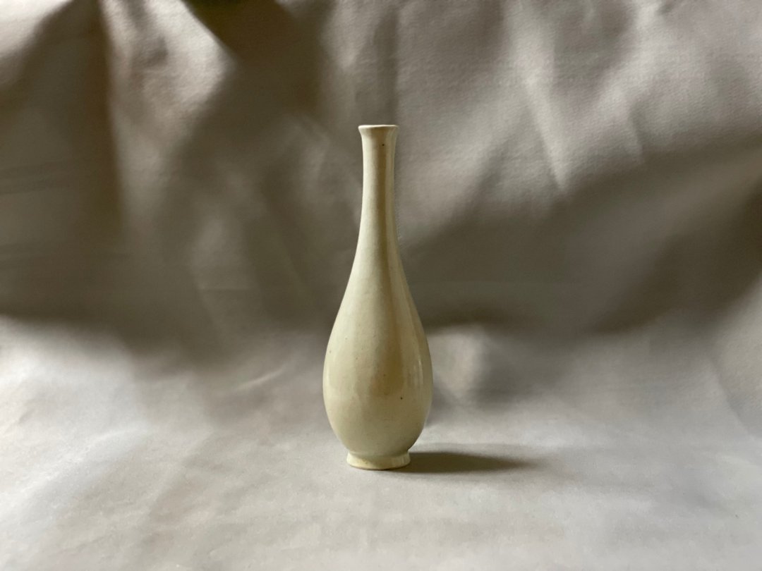 Vase Crane Neck 24cm - 花瓶/陶器 - 陶 白色
