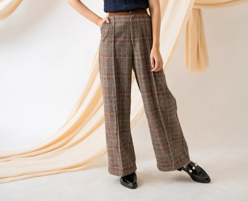 舒活 直筒长裤Hygge High Waisted Pants - 女装长裤 - 聚酯纤维 咖啡色