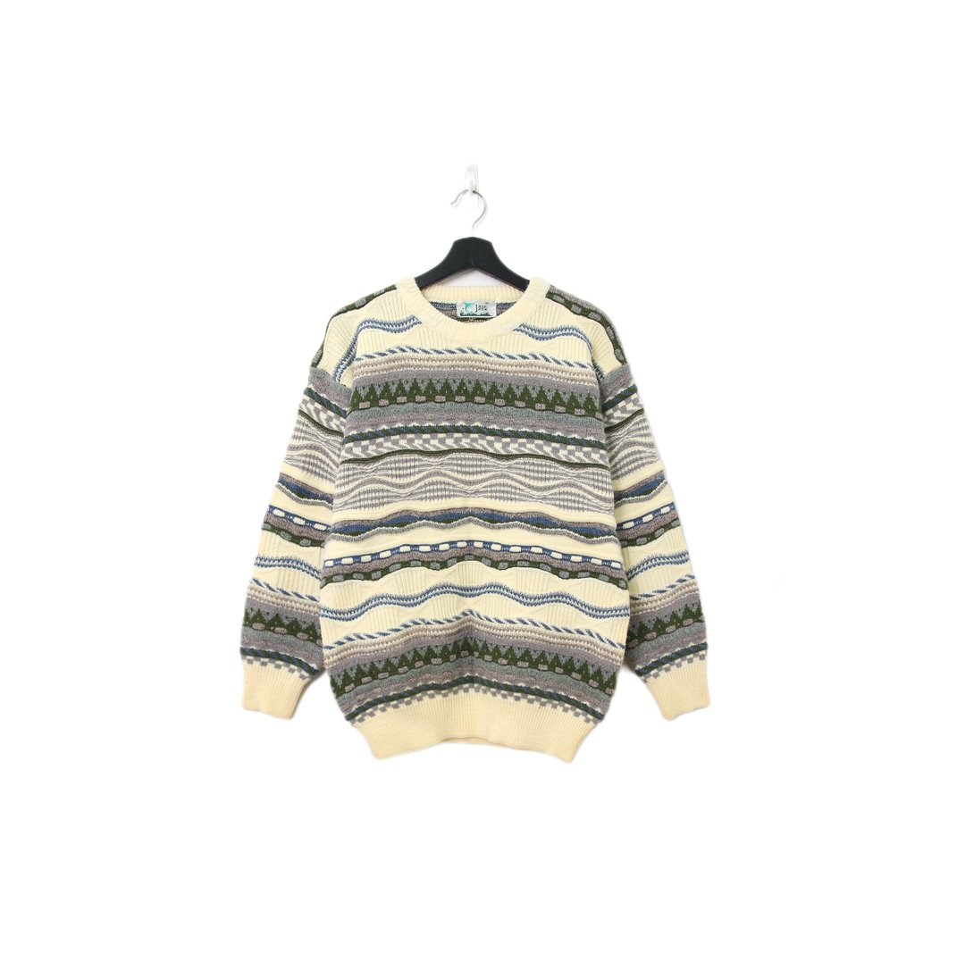 Back to Green-复古毛衣 半立体 层次交织 ws-02 vintage sweater - 女装针织衫/毛衣 - 聚酯纤维 