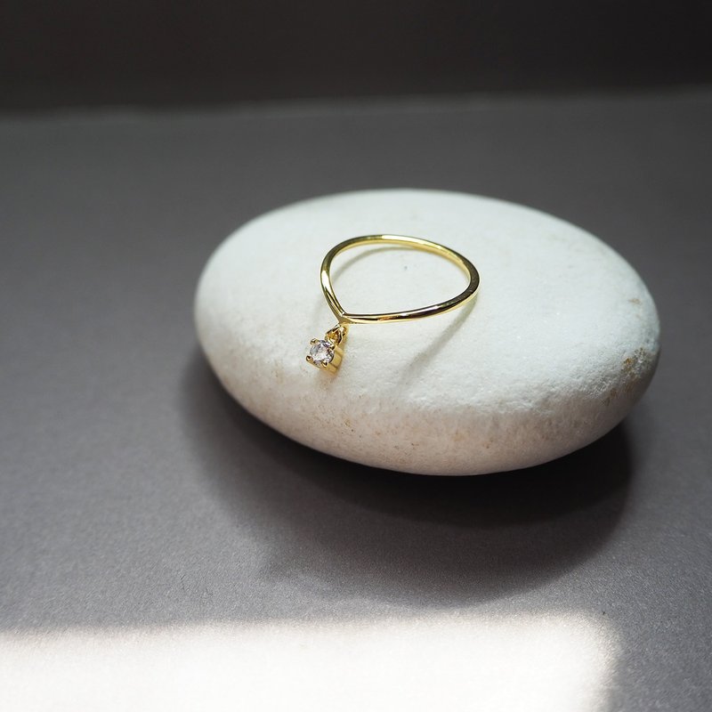 princess ring k_公主戒指k K金 线戒 婚戒 求婚戒 订婚戒 细戒 - 戒指 - 贵金属 金色