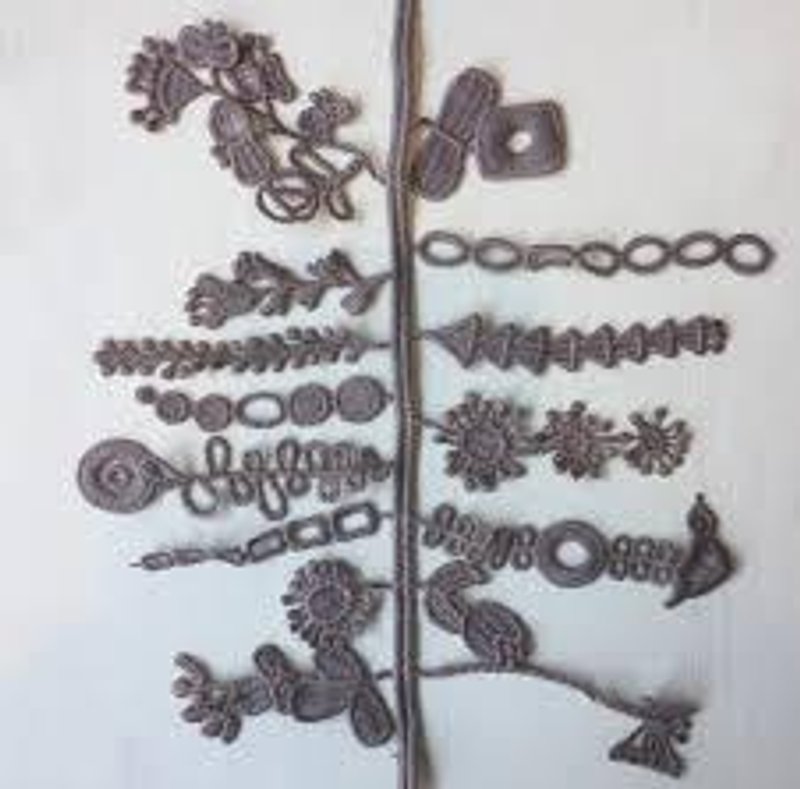 AMBER Chemical Lace/Dark Bron 双面花边 50cm - 编织/刺绣/羊毛毡/裁缝 - 棉．麻 咖啡色