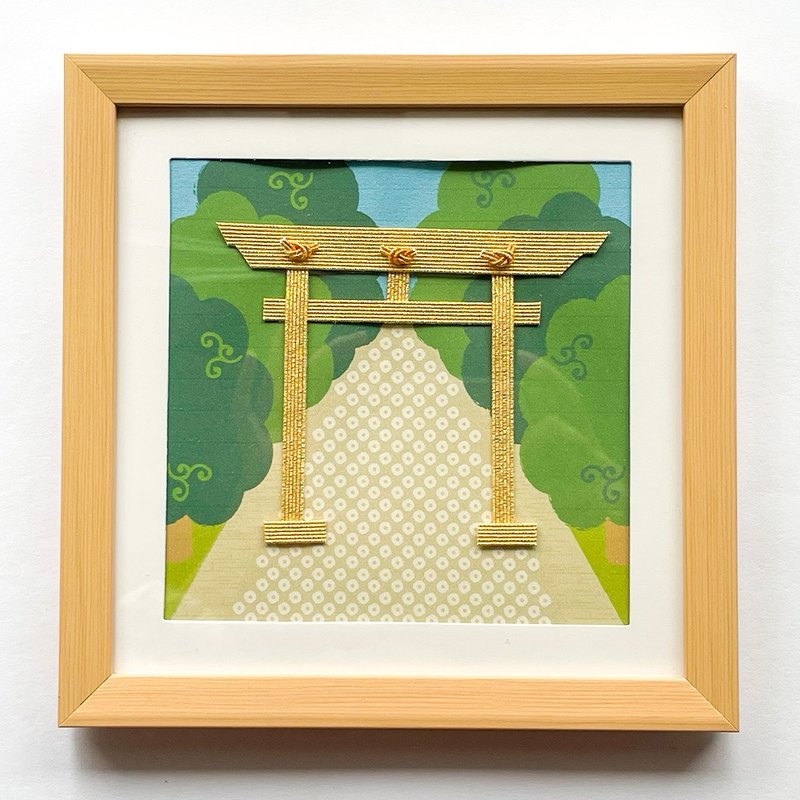 欣赏日本风景水引迷你框架鸟居 - 海报/装饰画/版画 - 纸 绿色