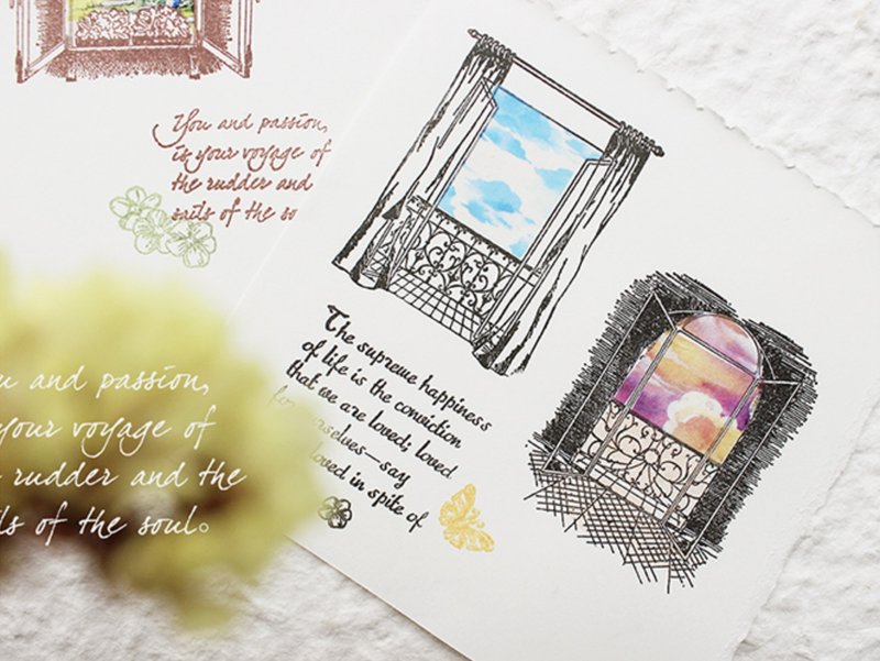 法式窗外 透明手帳印章 - 印章/印台 - 其他材质 透明