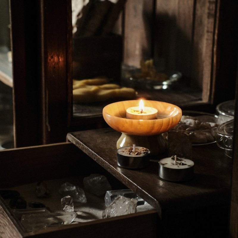 药草烛盏 单颗 - 蜡烛/烛台 - 蜡 多色