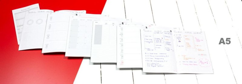 尺寸A5│ 超弹绳X17 │补充内册 │2本一组 - 笔记本/手帐 - 纸 