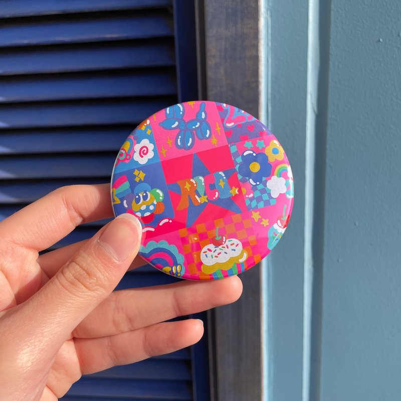 复古易拉罐镜子 - 彩妆刷具/镜子/梳子 - 其他材质 