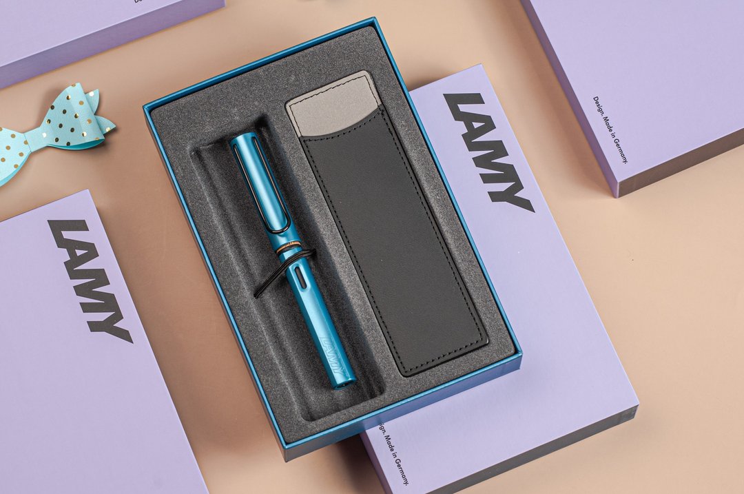 【雷雕刻字】LAMY 钢笔 限量单入笔套礼盒 /AL star 2025- 单宁蓝 - 钢笔 - 铝合金 蓝色