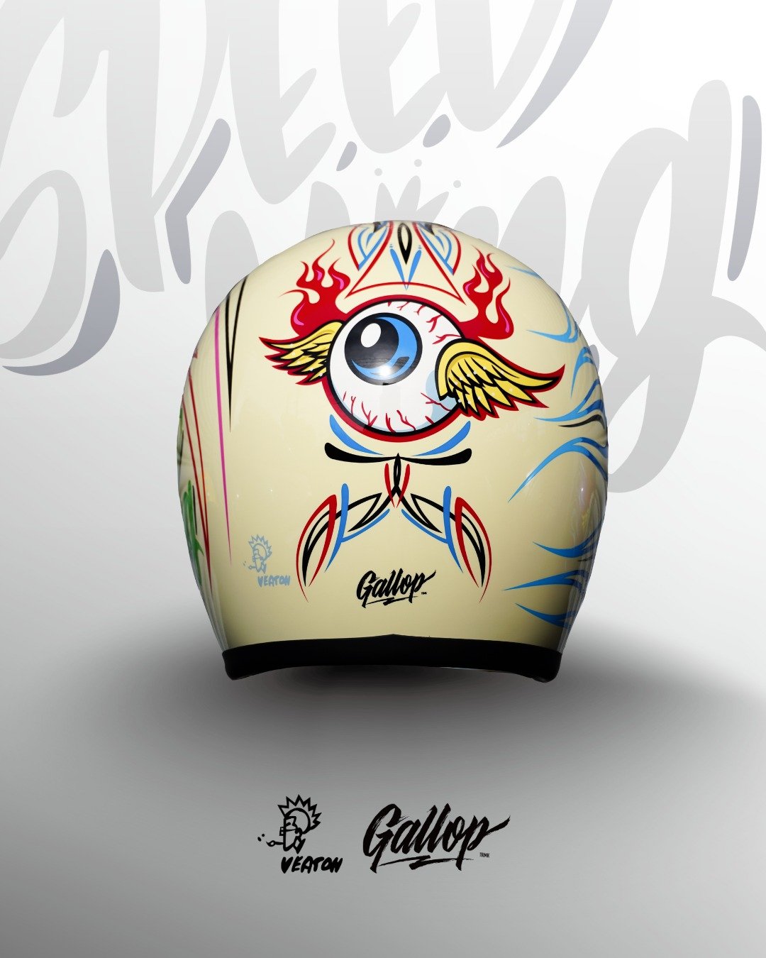 日本 虹彩屋 × Gallop- SPEED KING 复古安全帽 奶白 - 安全帽 - 其他材质 