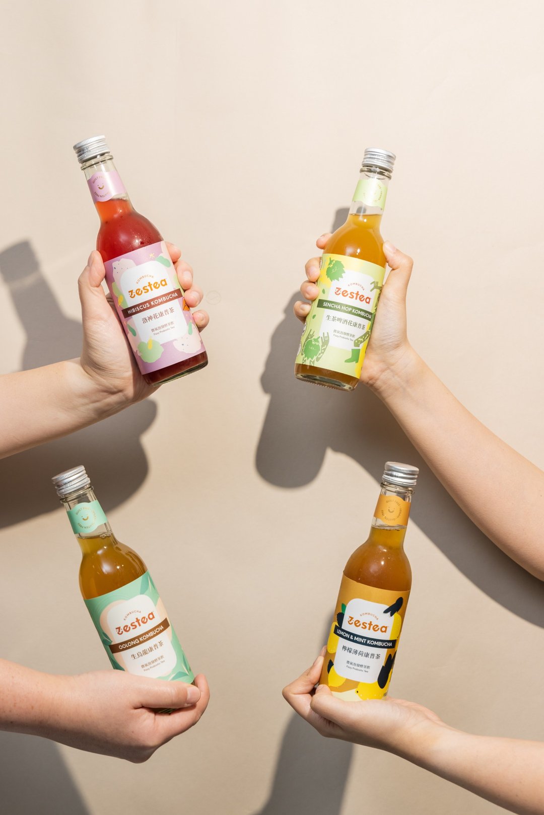 Zestea康普茶纯粹原味组 300ML*12瓶(无添加、富含益生菌) - 茶 - 新鲜食材 