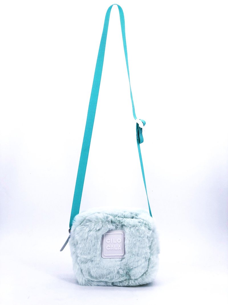 Fur 珊瑚绿色方形斜孭袋 - 侧背包/斜挎包 - 其他材质 