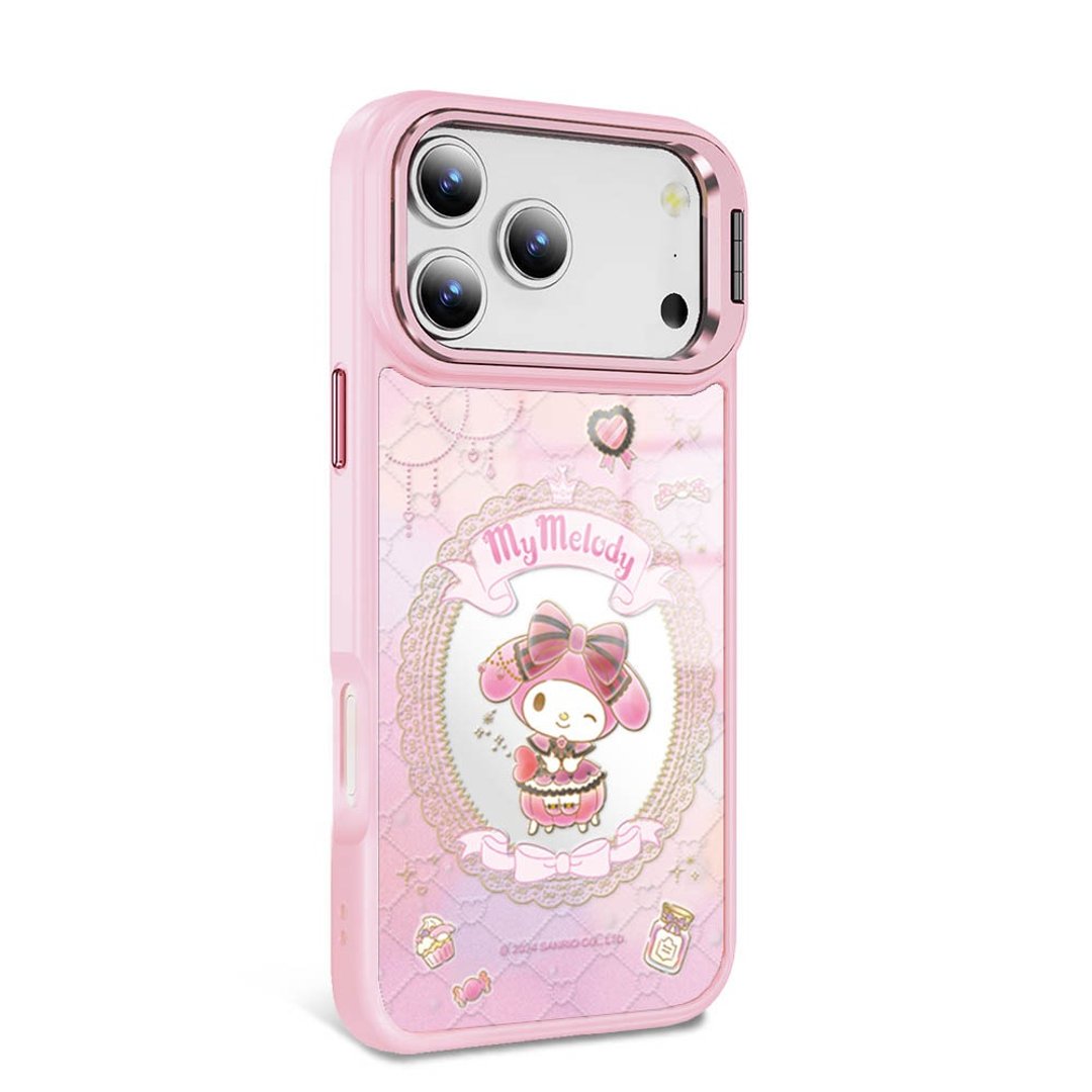 iPhone 全系列防摔合金框隐形立架镜面磁吸壳 - 魔镜美乐蒂 - 粉框 - 手机壳/手机套 - 其他材质 多色