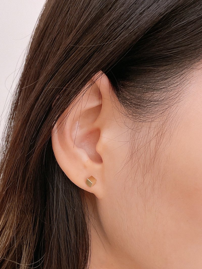 raw 一角延伸 - 耳环/耳夹 - 铜/黄铜 金色