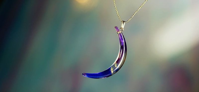 [Made to order] Selene's love - 项链 - 玻璃 紫色