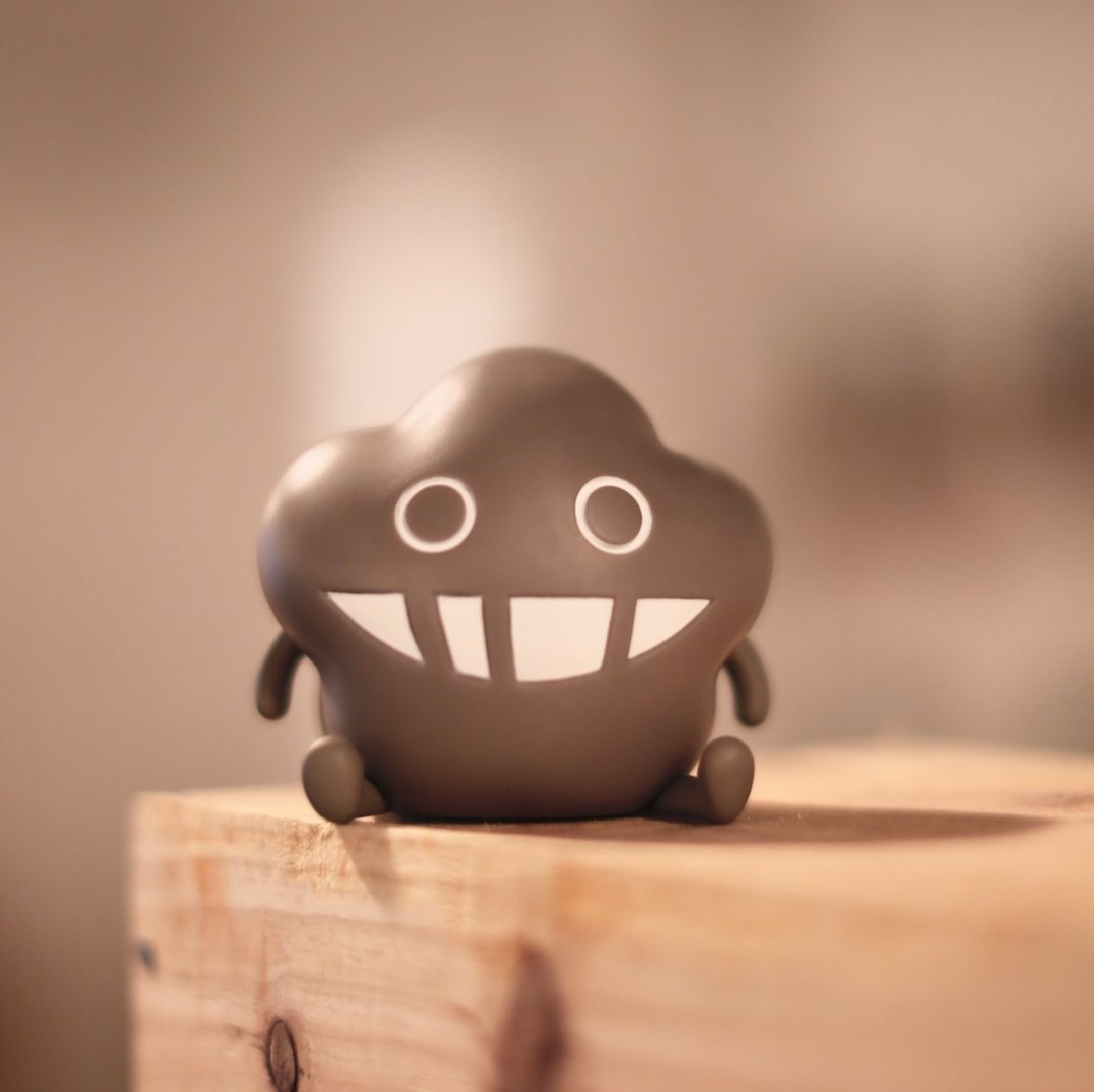 3吋小尘搪胶玩具-Dustykid figure - 玩偶/公仔 - 塑料 灰色