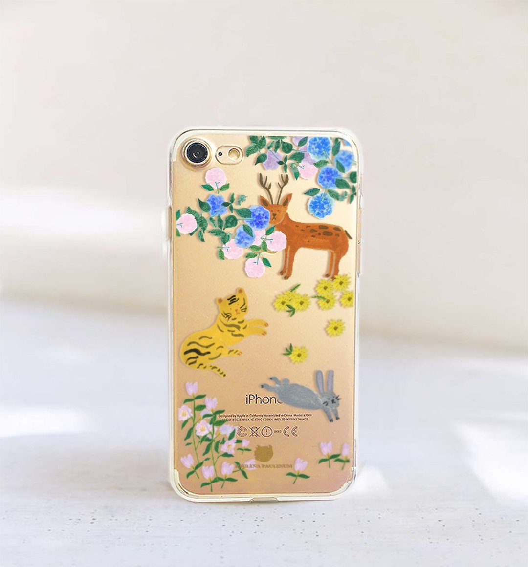 免费刻字 紫阳花鹿iPhone 11 pro max手机壳 - 手机壳/手机套 - 塑料 蓝色