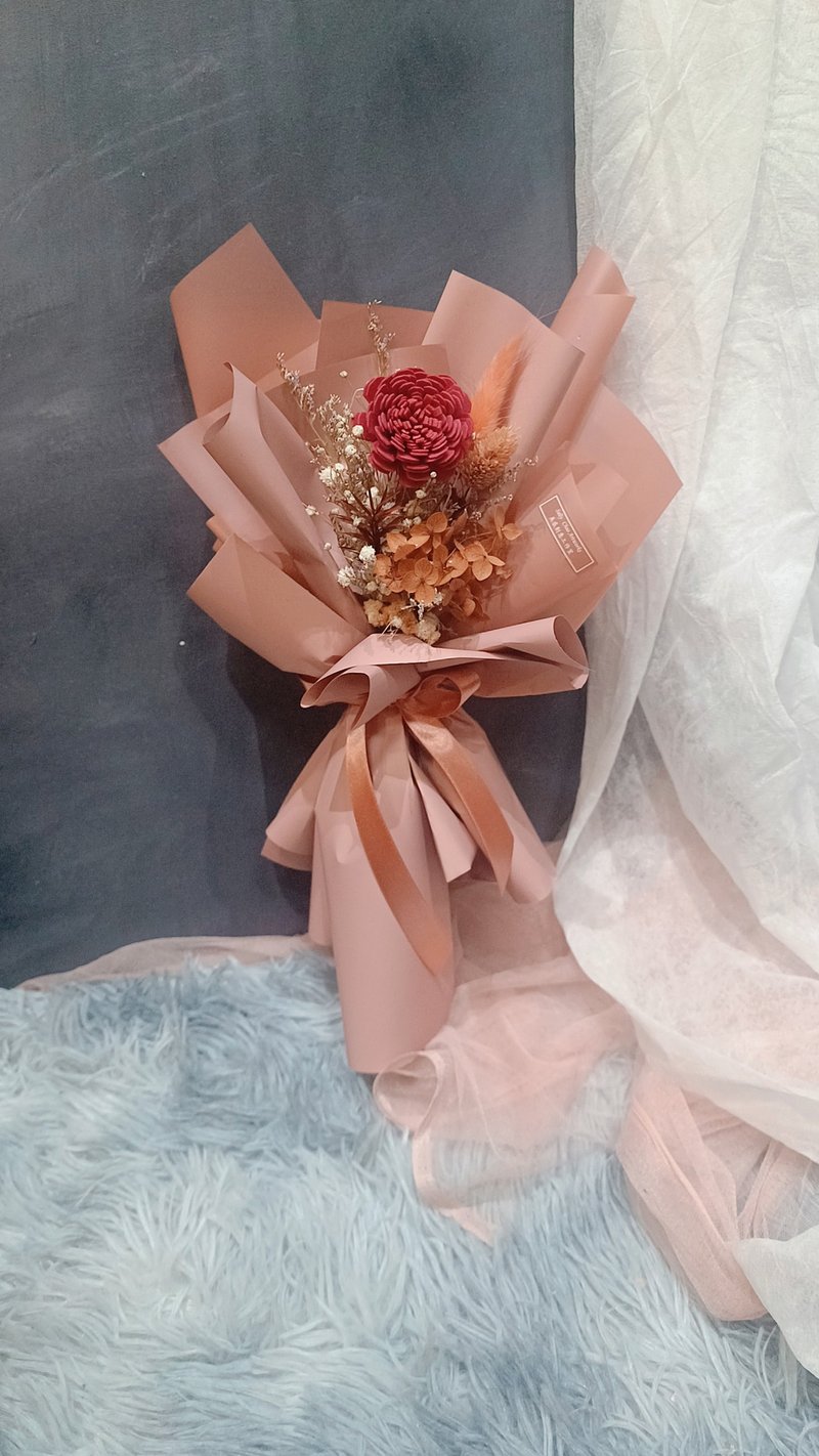 秋冬色系 豆沙色 七夕情人节 毕业花束 母亲节 生日花束 教师节 - 干燥花/捧花 - 植物．花 