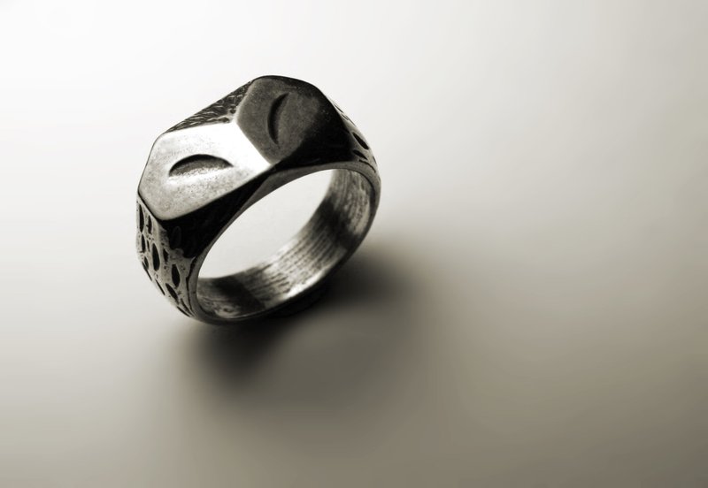 抽象猫头鹰银戒指 - 戒指 - 其他金属 银色