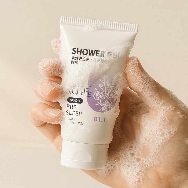 顺睡soon 舒眠精油沐浴露(01.1)_50ml ( 波旁天竺葵/真正薰衣草/) - 沐浴用品 - 精油 