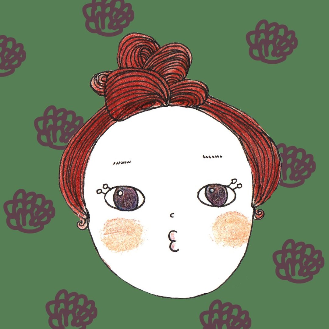 大发髻包子小姐/斜挎包/手绘小包/轻便小包/背包/ - 侧背包/斜挎包 - 棉 透明