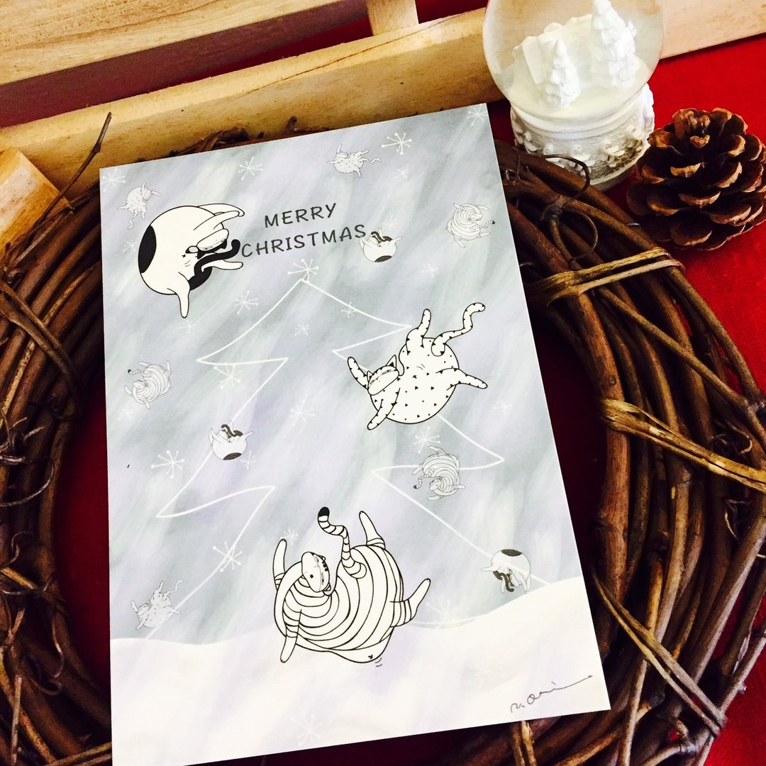 记忆中的christmas明信片(银色世界) - 卡片/明信片 - 纸 银色