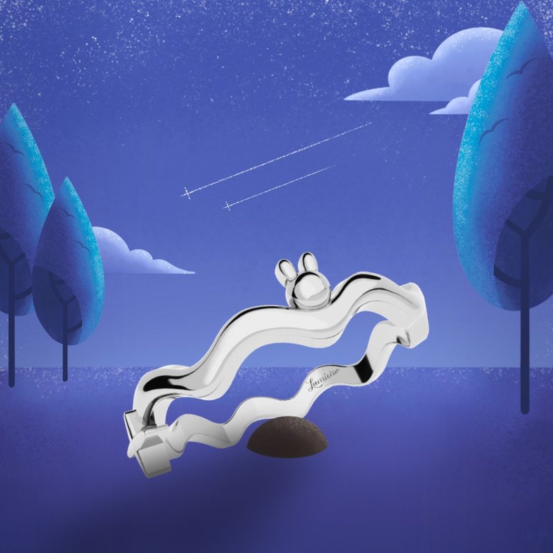 梦月 月漫梦人 戒指 | Moonlit Dreamweaver Ring | Lumichu jewe - 戒指 - 不锈钢 银色