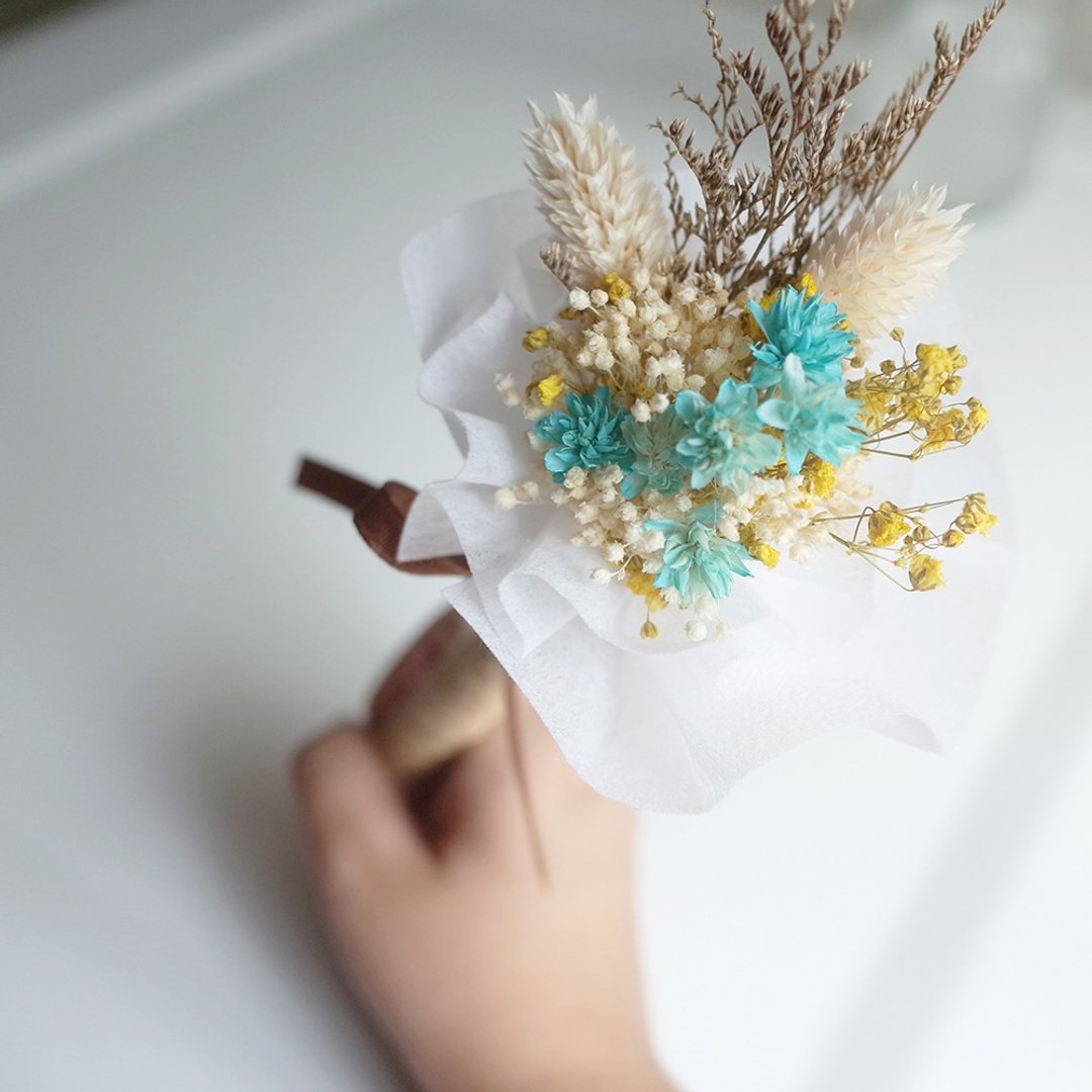 【Q-cute】干燥花签名笔系列-蓝色系 - 其他书写用品 - 植物．花 蓝色