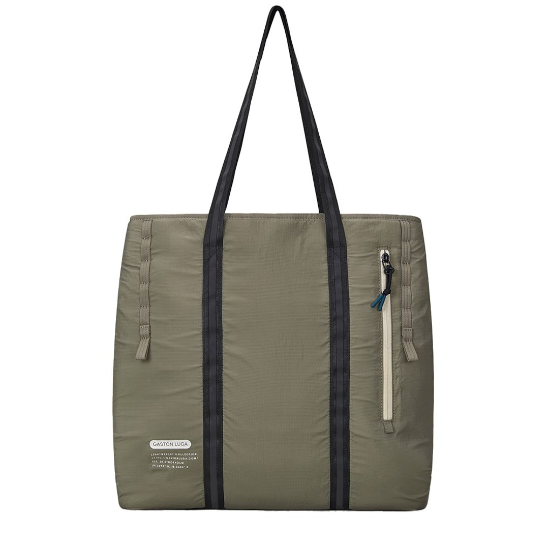 Gaston Luga Lightweight Shopper 购物通勤托特包- 鼠尾草绿 - 侧背包/斜挎包 - 其他材质 卡其色