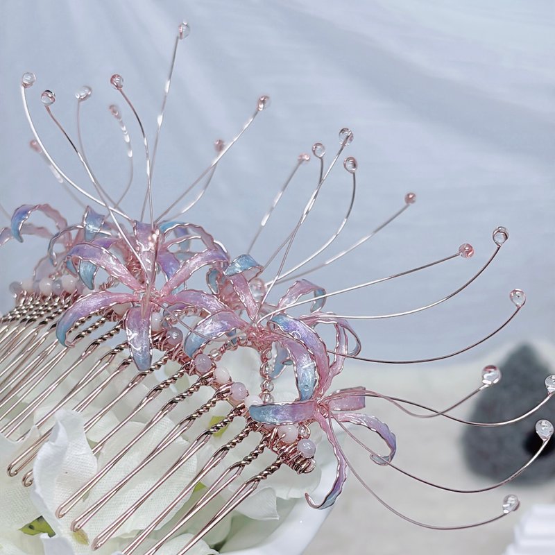 大梦幻彼岸花发插 发梳 发叉 - 其他 - 树脂 粉红色