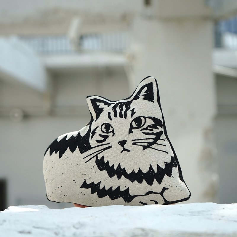 跟着本喵去旅行特殊造型口金包/限量创作/零钱包 - 侧背包/斜挎包 - 棉．麻 