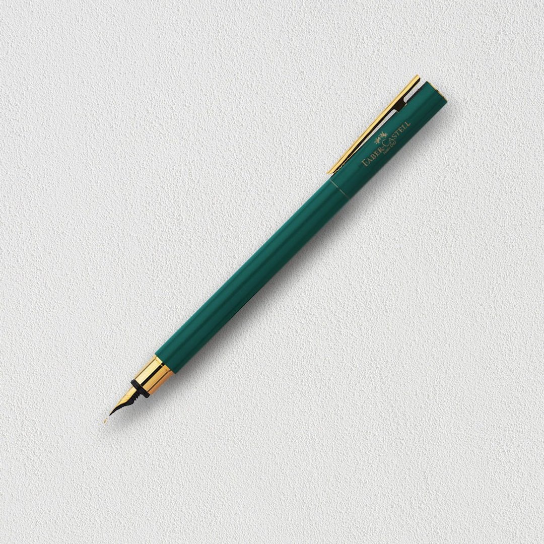 【Faber-Castell】NEO Slim 丛林绿 钢笔-M尖 免费刻字 - 钢笔 - 树脂 绿色