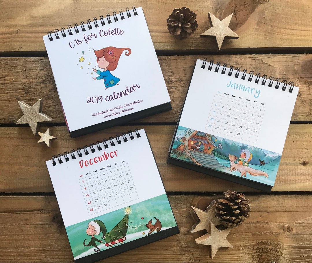 C is for Colette 2019 desk calendar - 年历/台历 - 纸 多色