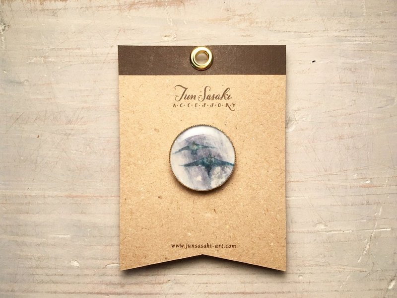 Bird brooch - 胸针 - 其他材质 蓝色