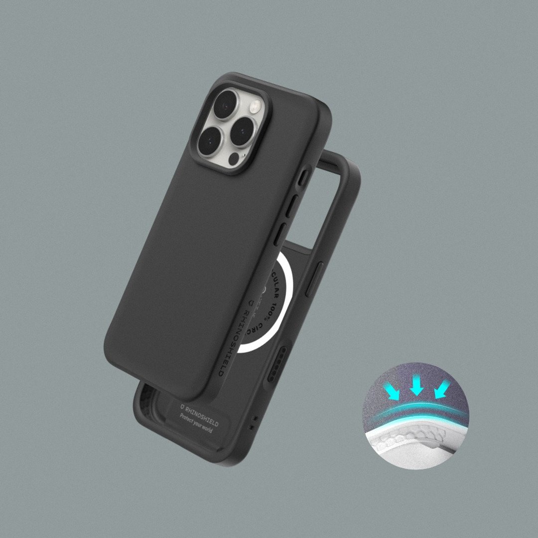 SolidX(MagSafe兼容)强化吸震缓冲防摔手机壳/经典黑 for iPhone - 手机壳/手机套 - 塑料 