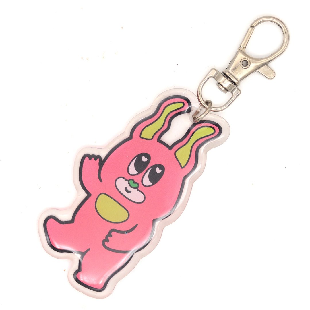 Power Bunny (George) 钥匙圈 - 钥匙链/钥匙包 - 塑料 红色