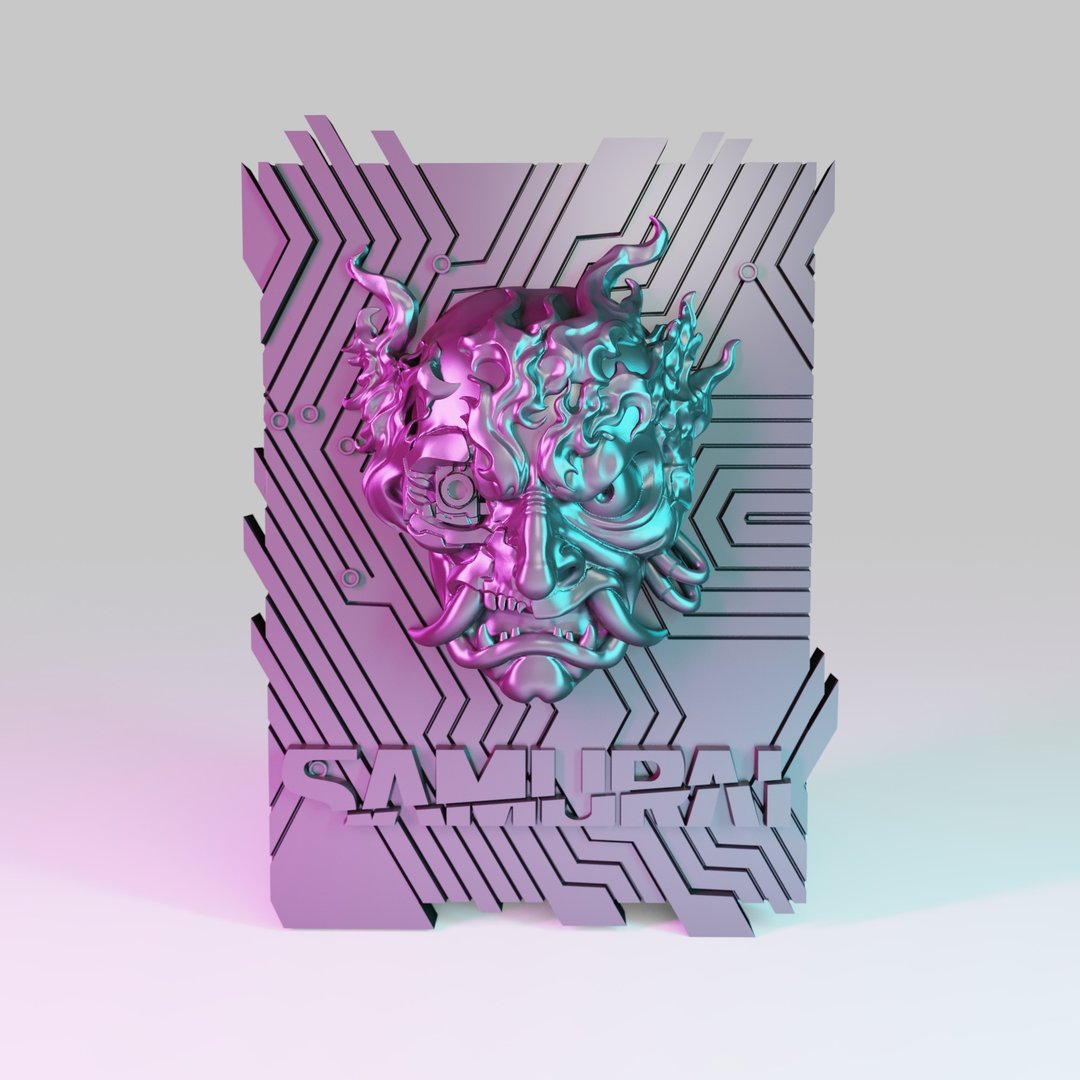 3D模型STL CNC Router文件 3dprintable Cyberpunk Samurai - 其他数码设计 - 其他材质 
