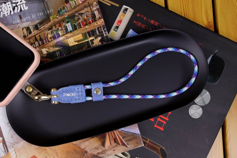 手机手腕绳/快扣手机绳/手机挂绳/Prockr天蓝革(花色-1) - 挂绳/吊绳 - 尼龙 蓝色